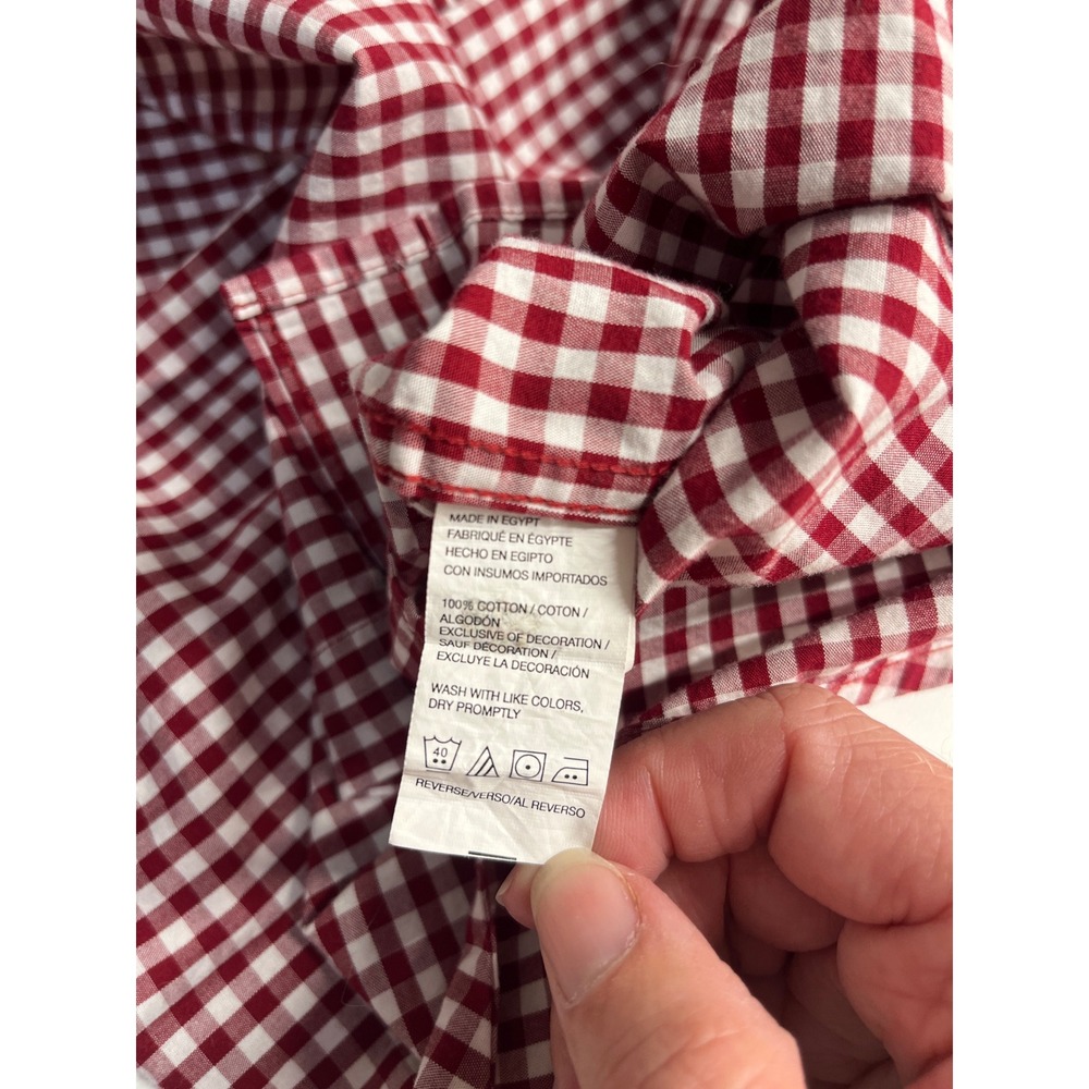 Imperfect Mens Gingham Button Down Shirts Bundle Red Black Long Sleeve 2XL‎ IZOD - Picture 11 of 16